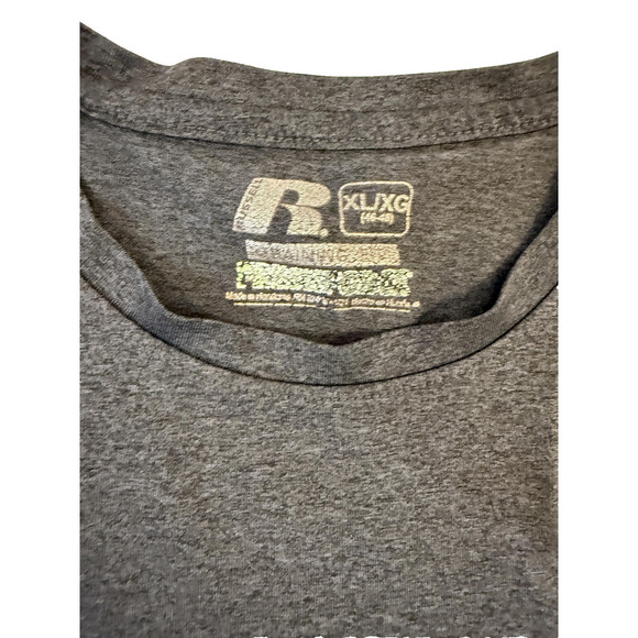 Workout Shirt LOT of 2 Bundle Mens XL Blue + Russell Athletics XL Gray Dry Fit - Picture 5 of 5